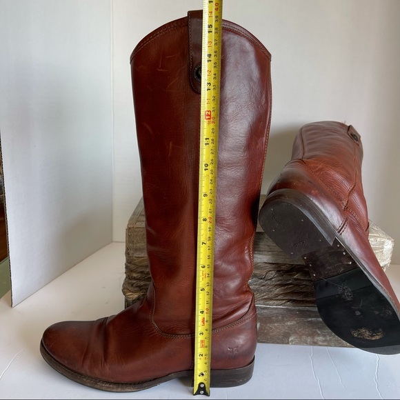 FRYE Cognac Melissa Button Boots/Booties - Picture 14 of 16